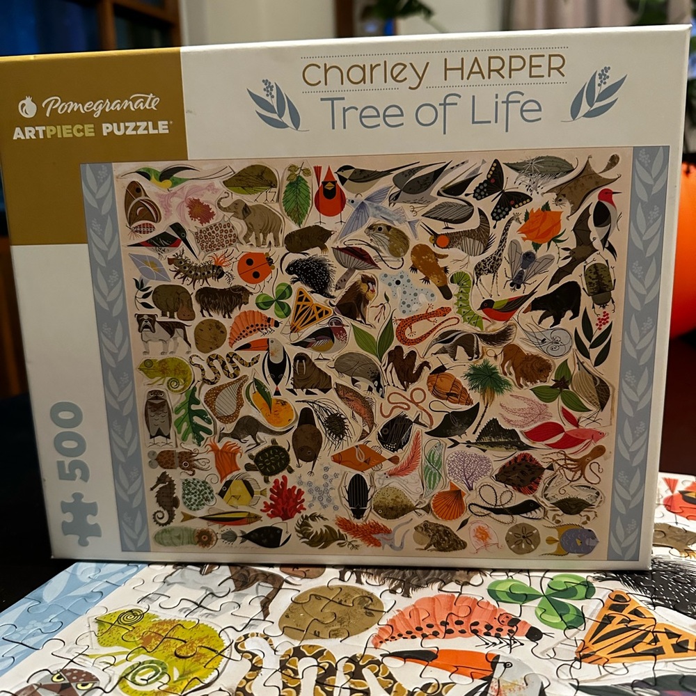 Charlie Harper 500 pc puzzle Tree of Life Pomegranate Excellent Condition